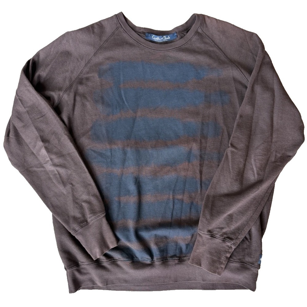 Quentin + Claude Men's Crewneck Brown Graphic 100% Cotton Sweatshirt Sz 3 (L)